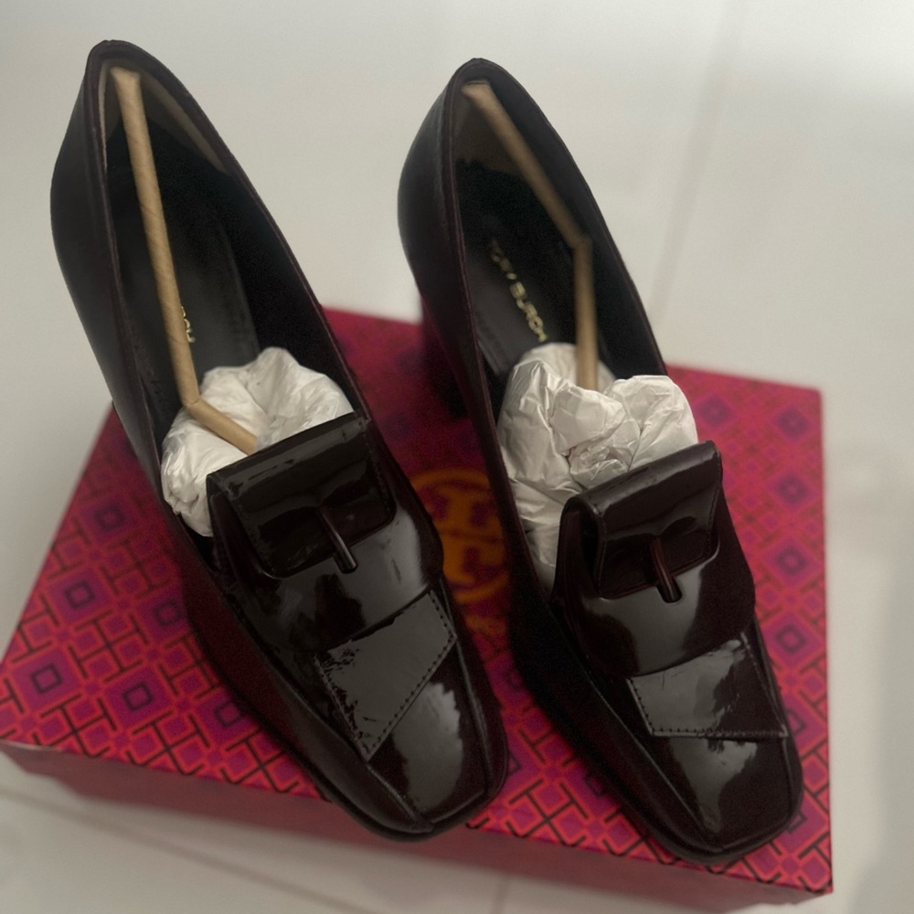 Tory Burch Glossy Black Loafers